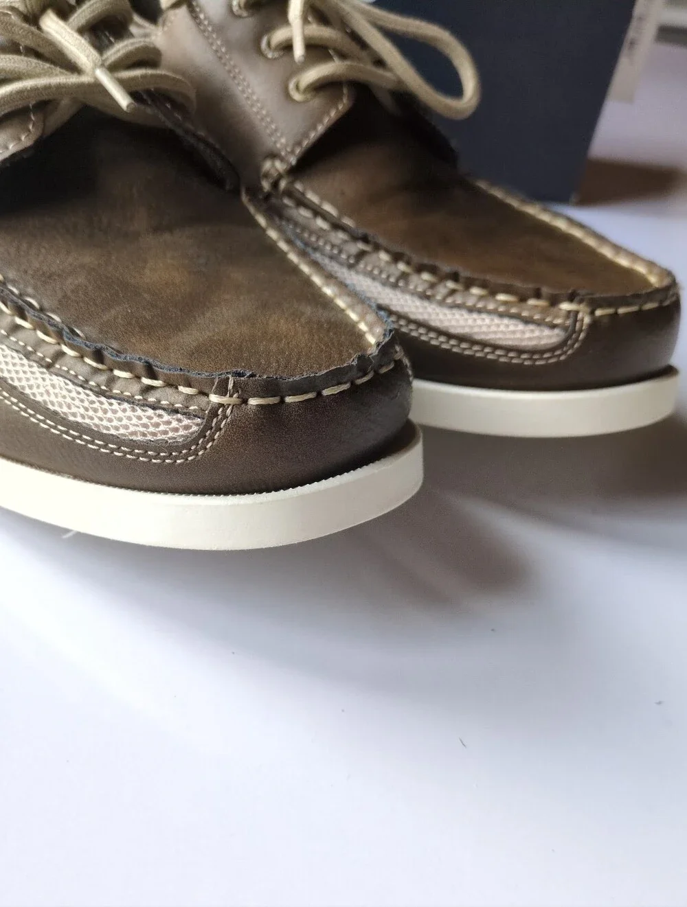 Chaps Men's Kanas Brown Boat‎ Shoes Size 12